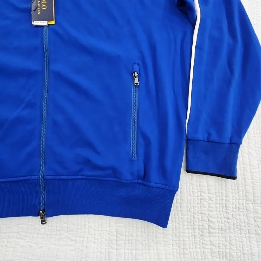 Polo Ralph Lauren Full Zip Jacket‎ Men's XLT NWT Blue White Pony Logo MSRP $125